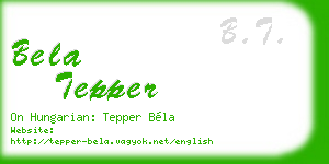 bela tepper business card